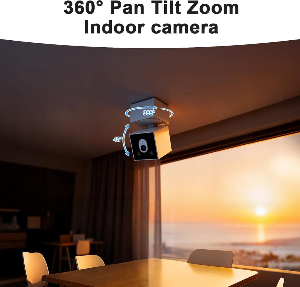 2K Indoor Security Camera, 5G&2.4G WiFi Cameras for Home Security, 360°Pan/Tilt Baby/Dog/Pet Camera, 911 Emergency, 2-Way Talk, AI Descriptive Notification, Color Night Vision