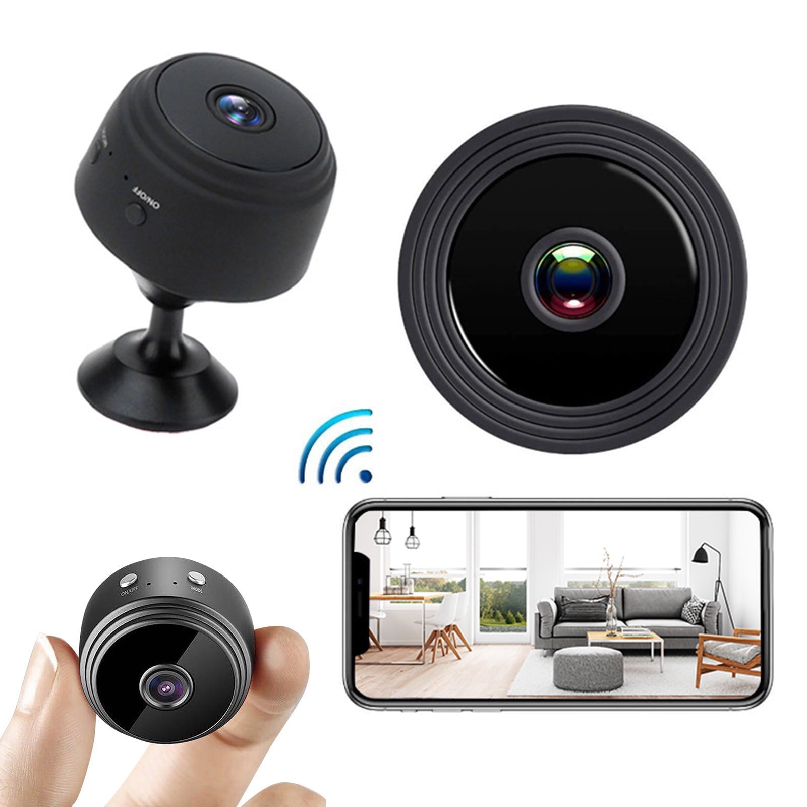 1080p Indoor Security Camera for Baby Monitor,Pet Camera W/Motion Detection,Security Cameras Wireless Wifi Indoor Cameras for Home/Outdoor Security,Wireless Security Cam Night Vision Detects,3PC