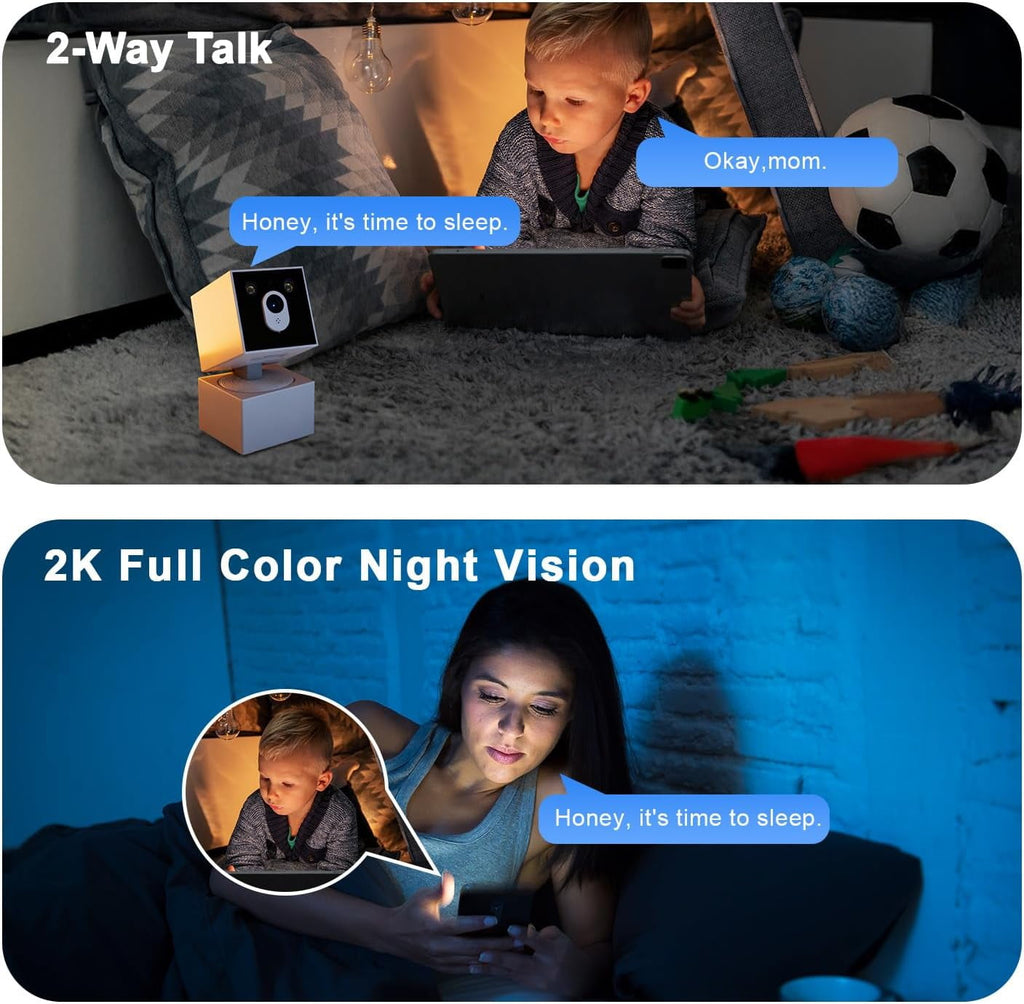 2K Indoor Security Camera, 5G&2.4G WiFi Cameras for Home Security, 360°Pan/Tilt Baby/Dog/Pet Camera, 911 Emergency, 2-Way Talk, AI Descriptive Notification, Color Night Vision